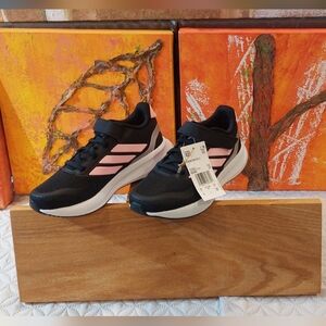 Adidas Black and Pink Running Shoes